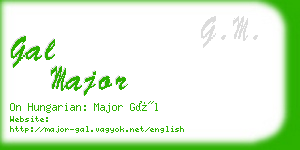 gal major business card